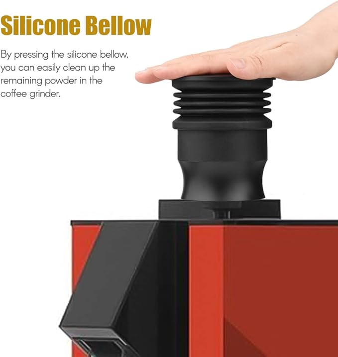 Aluminum Alloy Single Dose Hopper with Silicone Bellow Coffee Grinder Accessories Replacement for MAZZER mini Coffee Grinder
