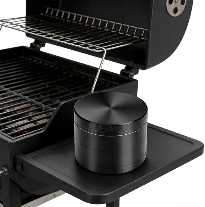 2.5 Inch Grinder - Heavy-Duty Aluminum, Non-Stick Design, Compact Essential Tool for Kitchen Coffee Brewing - Black