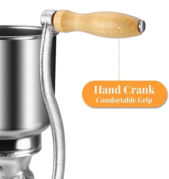 Manual Grain Grinder, Portable Hand Crank Grain Mill Home Kitchen Powder Grinding Machine Countertop Clamp Design, for Wheat Nut Corn Coffee Beans Grain Grinder