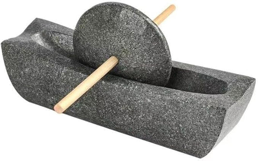 Bluestone roller, tea grinding in Song Dynasty, small stone mortar, roller, matcha tea powder production, tea cake grinding, coffee bean grinding.