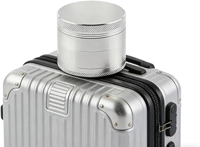 2.5 Inch Grinder - Heavy-Duty Aluminum, Non-Stick Design, Compact Essential Tool for Kitchen Coffee Brewing - silvery