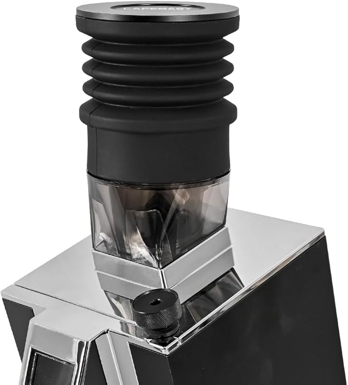 Single Dose Hopper Compatible with Eureka Mignon Espresso Coffee Grinder Silicone Bellow for Blow Out Residual Coffee Grounds (Inclined Hopper)