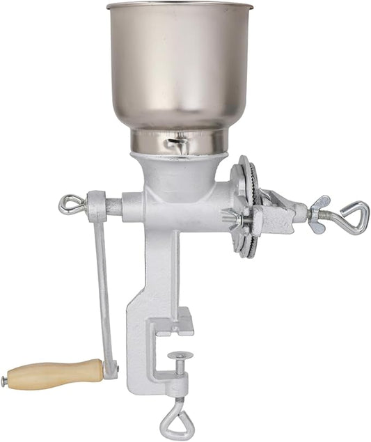 Hand Crank Manual Corn Grain Grinder, Portable Table Clamp Maker Hand Corn Mill for Wheat Grains Coffee Nut Mill, Great for Restaurants, Commercial Kitchens, Bakery, Home Cook
