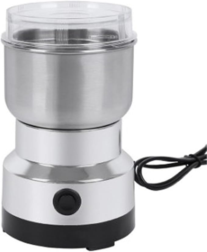 Stainless Steel Electric Coffee Grinder, Quiet Spice Grinder, One Touch Coffee Mill for Beans, Spices and More