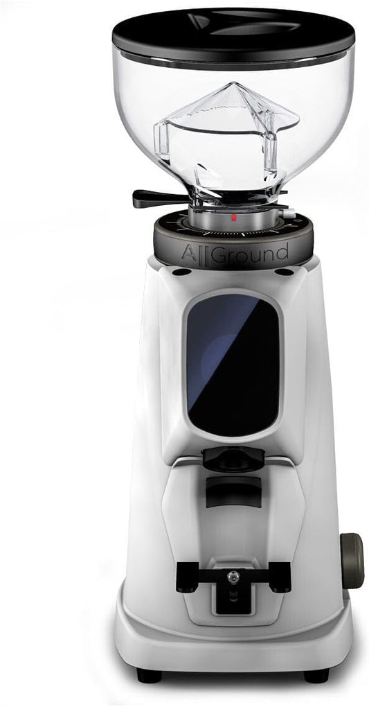 AllGround Sense All Purpose Home Coffee Grinder - Residential Grinder - Made in Italy - By Fiorenzato (White)