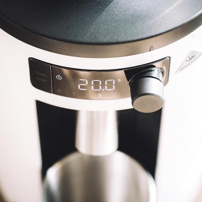Mahlkonig X54 Allround Electric Coffee Grinder, Coffee Bean Grinder, Burr Coffee Grinder, Coffee Grinders for Home Use with Stepless Adjustment for Precise Grinds, Capacity - 250 gm (White)