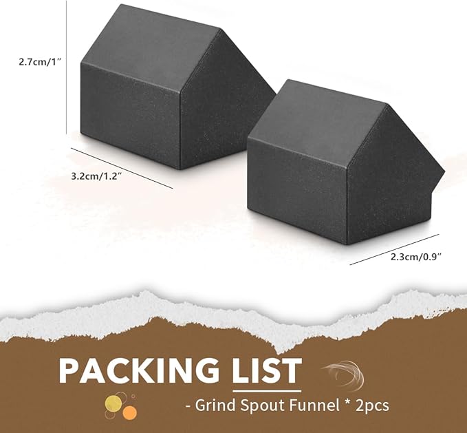 Coffee Grinder Grind Spout Funnel Coffee Accessories Pack of 2pcs Compatible with Eureka Mignon Espresso Grinder