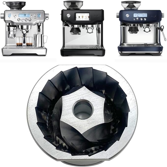 Upper & Lower Precision Fit Conical Burrs for Sage/Breville Barista Coffee Grinders – Compatible with Adjustable Burr Models Only (6 Point Burr)