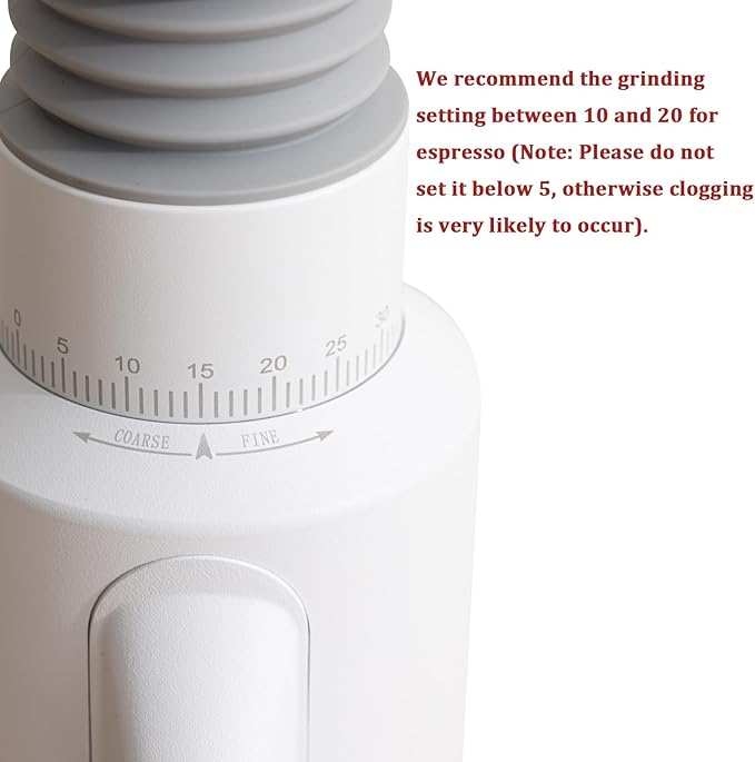 T64 Single Dose Coffee Grinder, 64mm Flat Burrs Electric Espresso Grinder (White)