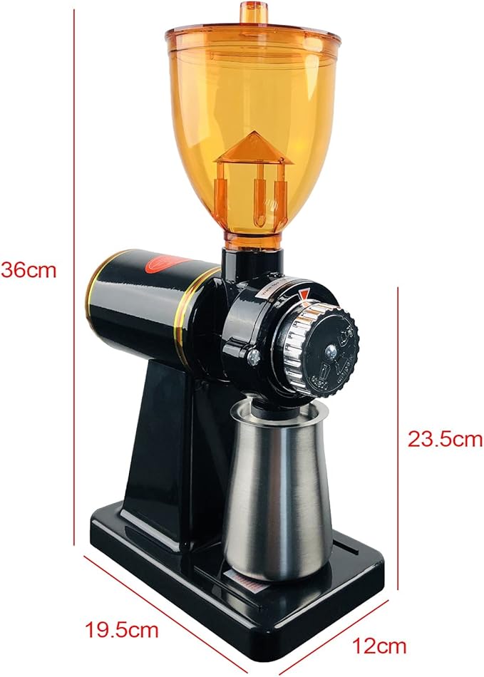 LOYALHEARTDY 180W Electric Coffee Bean, Commercial and Home Milling Machine, Grinding Machine for Beans Nuts Spice Automatic Burr Grinder Professional Miller (black)