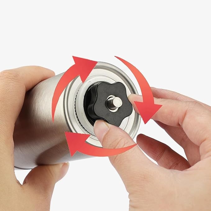 Manual Coffee Grinder Coarse/Fine Grind Stainless Steel Coffee Bean Grinder Ceramic Burr Portable Espresso/Drip Grind Travel & Home Use