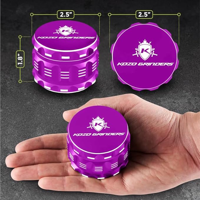 2.5 Inch Grinder Mills, Aluminum (Purple)