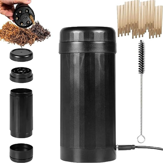 2in1 Roller Cylinder,Roller Mills Portable Swift Roll Cylinder Machine,Pro Roller Electric Grinder and Cone Filler,Say Goodbye to Hassle of Rolling by Hand (Electric Roller)