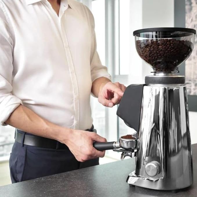 AllGround All Purpose Home Coffee Grinder - Residential Grinder - Made in Italy - By Fiorenzato (Chrome w/Black)