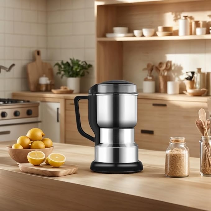 Coffee Grinder Electric, 400W Spice Grinder for Fine Powder, 14oz Large-Capacity Beans Herb Grinders with 304 Stainless Steel Blades, Grain Mills for Home Use
