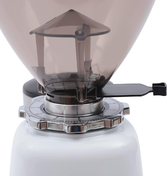Burr Coffee Grinder, Coffee Grinder Electric Adjustable Burr Mill Coffee Bean Grinder (White)