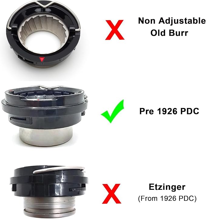 Conical Grinder Burr Set Replacement Compatible with Breville Espresso Machines Coffee Grinder Burr(Pre 1926 PDC)