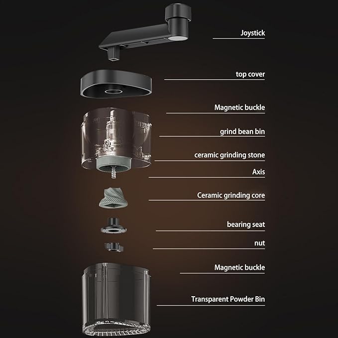 Generic Manual Burr Coffee Grinder | Espresso Grinder Burr | Highly Consistent, Easy Grip, Numeric Adjustable