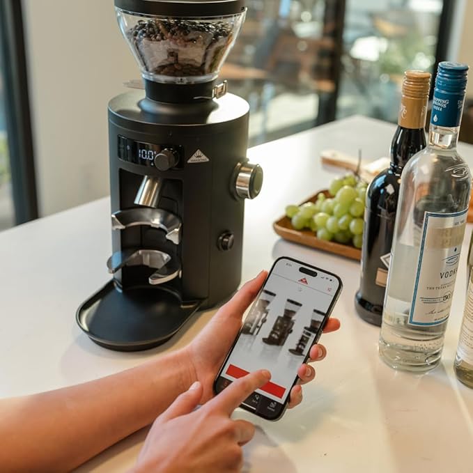 Mahlkonig X54 Allround Electric Coffee Grinder, Coffee Bean Grinder, Burr Coffee Grinder, Coffee Grinders for Home Use with Stepless Adjustment for Precise Grinds, Capacity - 250 gm (White)