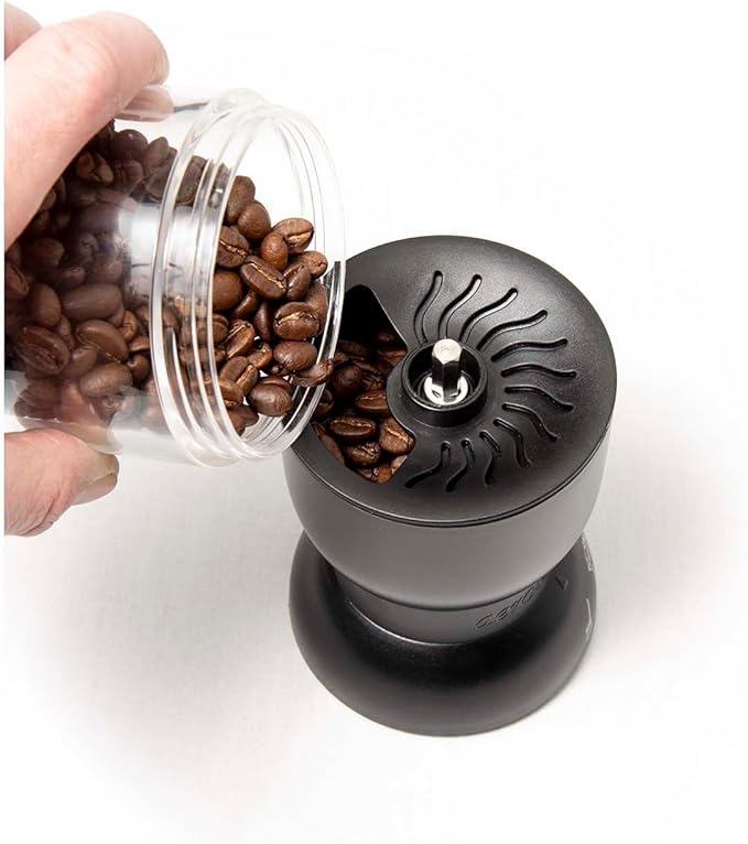 Aerolatte Precision Burr Coffee Grinder, Glass with Ceramic Mechanism, 1-Cup Capacity
