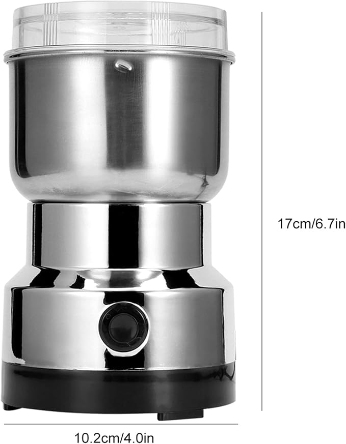 Fdit Coffee Grinder, Stainless Steel Grind Crusher, Electric Coffee Coffee Nut Grain Grinder for Coffee Beans, Kitchen s,Nuts(US)