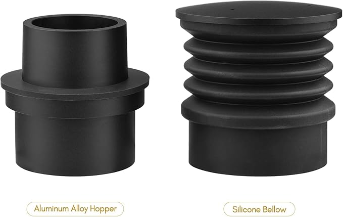 Aluminum Alloy Single Dose Hopper with Silicone Bellow Coffee Grinder Accessories Replacement for Eureka Atom Coffee Grinder