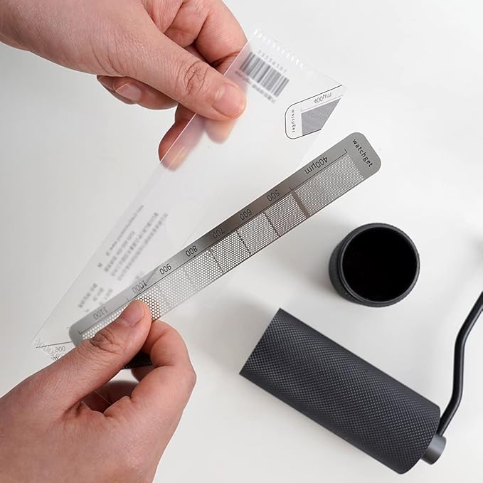 watchget Stainless Steel Precision Coffee Measuring Tool - Ruler for Grind Size, Professional Bean Grinder Accessory