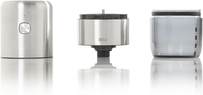 AdHoc Electric Coffee Grinder - Cordless & Rechargeable Grinder with Adjustable Settings - Compact Stainless Steel Coffee Tool for Espresso & Everyday Brewing