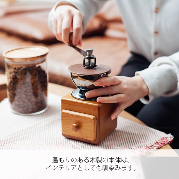 HARIO MMR-2 Hand Grinding Coffee Grinder Small Coffee Grinder Brown