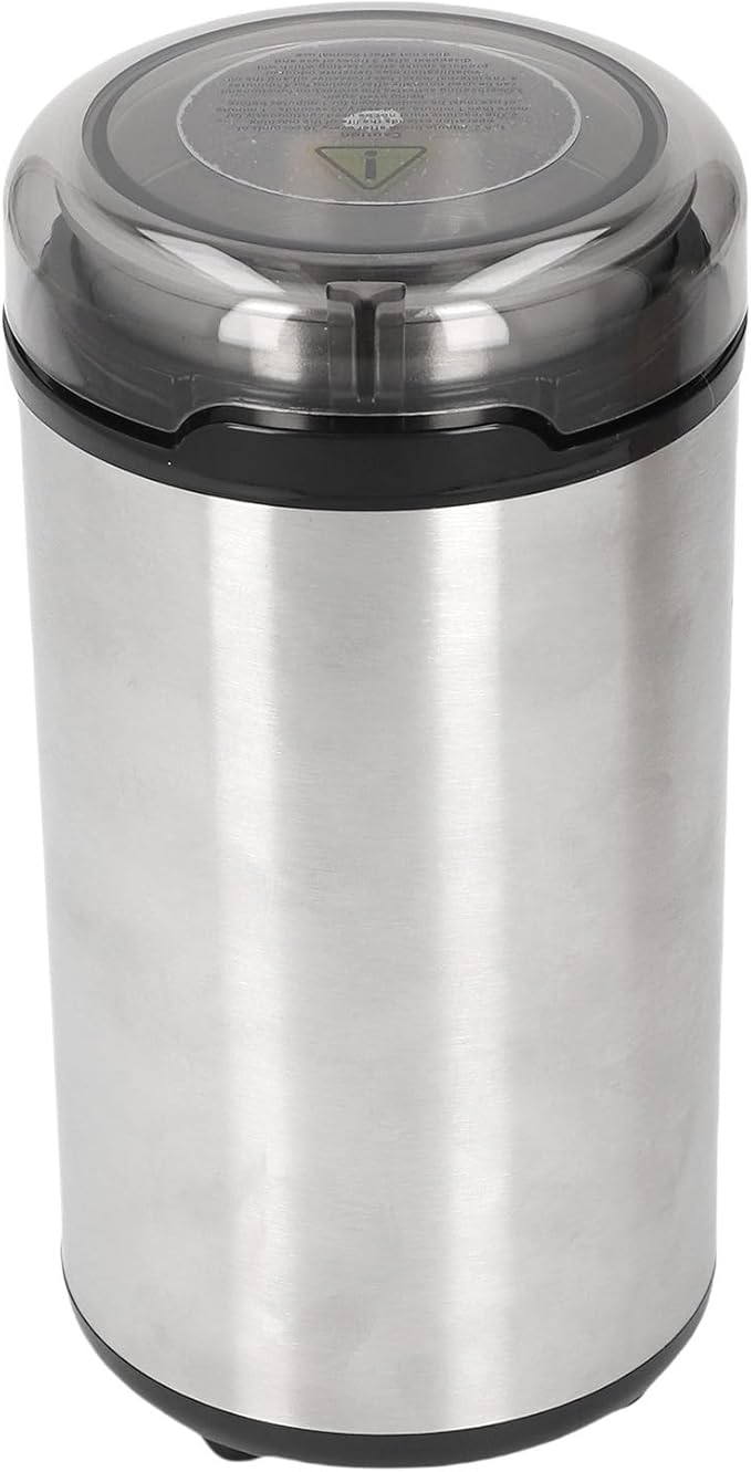Generic Electric Coffee Grinder Stainless Steel Powerful 200W Motor Transparent Lid for Home Kitchen Use ABS Aluminum 304 Stainless Steel