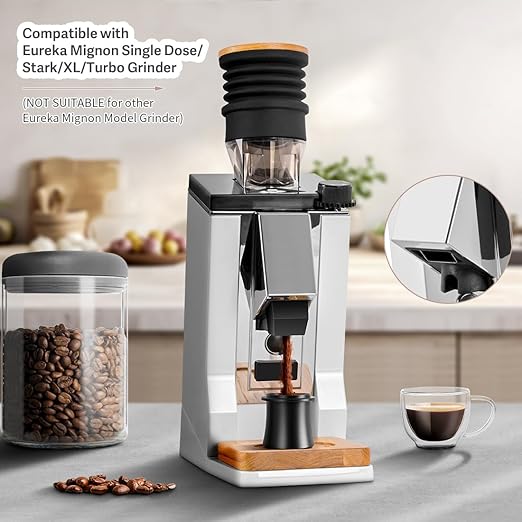 CAFEMASY Coffee Grinder Accessory Pack - 2pcs Black Grind Spout Funnel for Eureka Mignon Single Dose/XL/Stark/Turbo Grinder