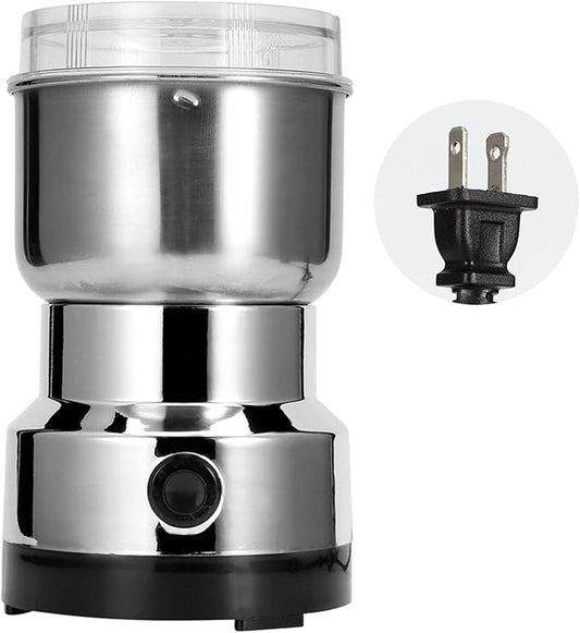 Fdit Coffee Grinder, Stainless Steel Grind Crusher, Electric Coffee Coffee Nut Grain Grinder for Coffee Beans, Kitchen s,Nuts(US)