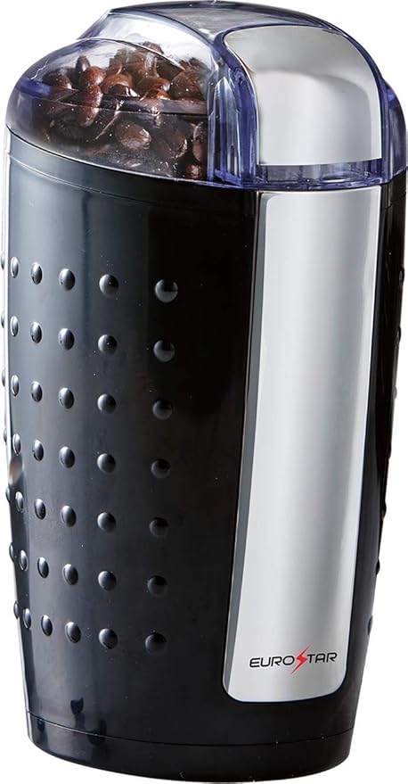 EUROSTAR EG200B 3oz Electric Coffee Grinder with Stainless Steel Blades, Black