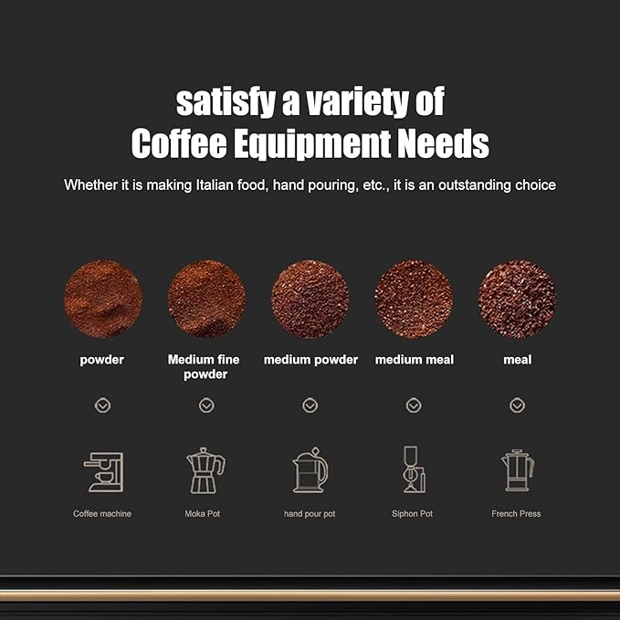 Generic Manual Burr Coffee Grinder | Espresso Grinder Burr | Highly Consistent, Easy Grip, Numeric Adjustable