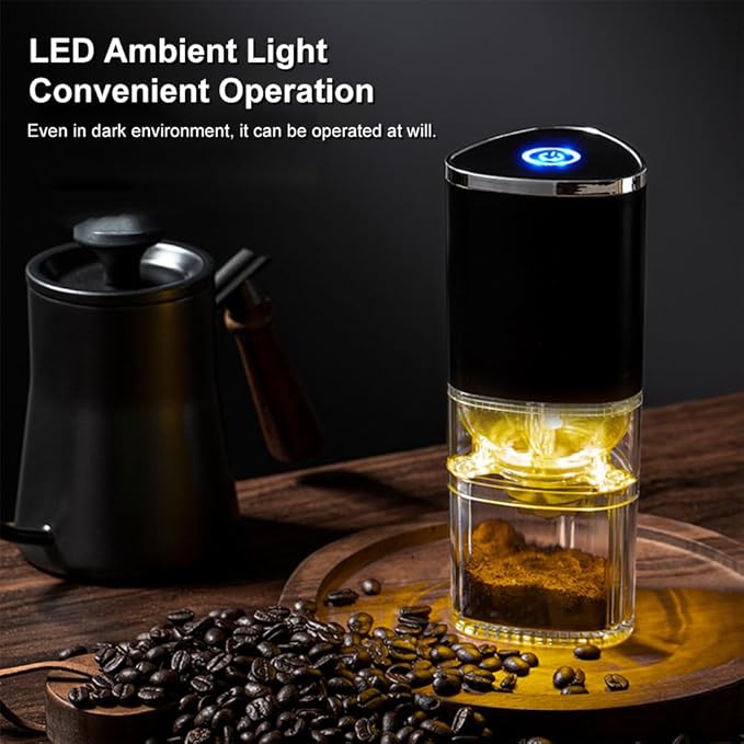 Coffee Grinders for Home USE, Burr Coffee Grinder, Ccoffee Maker with Grinder Built in USB Charging, Adjustable Coarse/Fine Grinding, Suitable for Various Coffee Brewing Modes