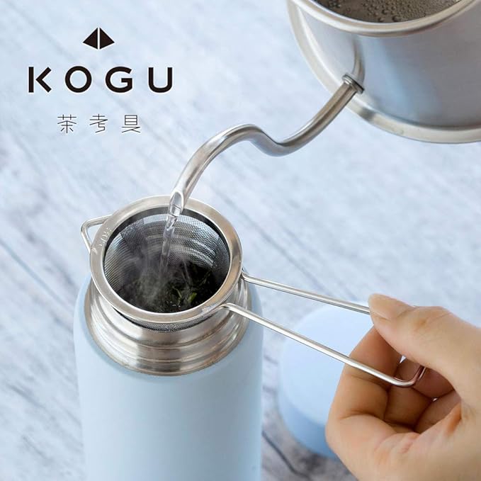 KOGU 42174 Shimomura Tea Strainer, Slim, Made in Japan, Dishwasher Safe, Can Be Set in a Mug Bottle, Deep, Time-saving, Tea Strainer, Stainless Steel, Tsubamesanjo