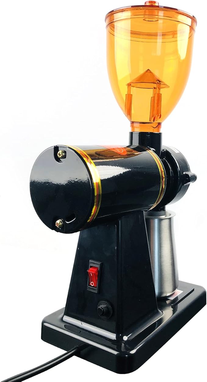 LOYALHEARTDY 180W Electric Coffee Bean, Commercial and Home Milling Machine, Grinding Machine for Beans Nuts Spice Automatic Burr Grinder Professional Miller (black)