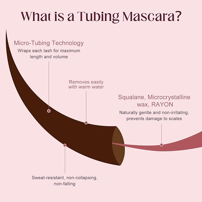 Unidollss Tubing Mascara Brown 2Pcs | Volume & Lengthening Lash Extension Effect, No Clumping, Smudge Proof,Long Lasting, Washable & Cruelty Free for Sensitive Eyes, Gluten Free for 30+ Women
