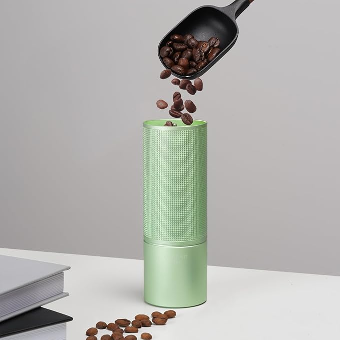 TIMEMORE Manual Coffee Grinder with Stainless Steel Espresso Coffee Bean Grinder Chestnut C3 ESP Internal Adjustable Setting, Double Bearing Positioning Green
