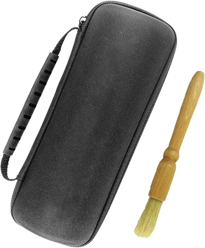 Hard EVA Carrying Case for Manual Coffee Grinder Protective Pouch Waterproof Storage Bag for Office Home Travel- bag with brush