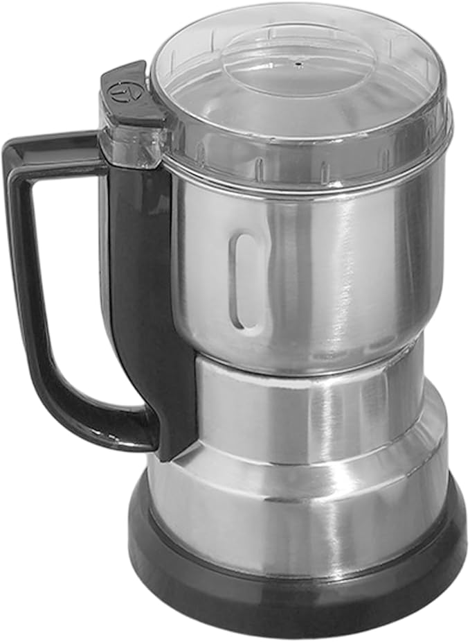 Mini Electric Grain Grinder - Kitchen Mill Machine, Dry Food Powder | Compact Coffee Bean Nut Chopper Processor, Hand Operated Small Grinding