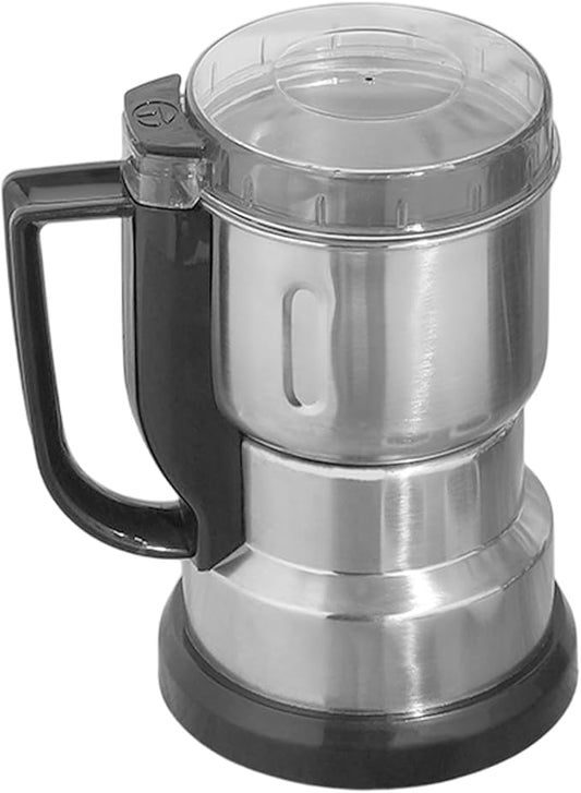Mini Electric Grain Grinder - Kitchen Mill Machine, Dry Food Powder | Compact Coffee Bean Nut Chopper Processor, Hand Operated Small Grinding