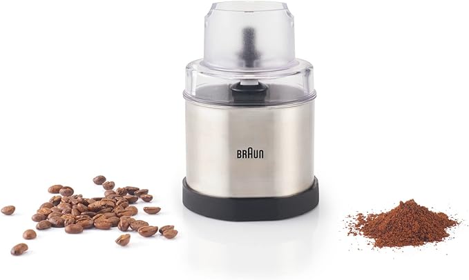 Braun MQS270SI Multiquick Coffee and Spice Grinder Hand Blender Attachment, 1.5-Cup