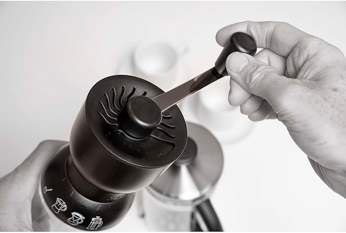 Aerolatte Precision Burr Coffee Grinder, Glass with Ceramic Mechanism, 1-Cup Capacity