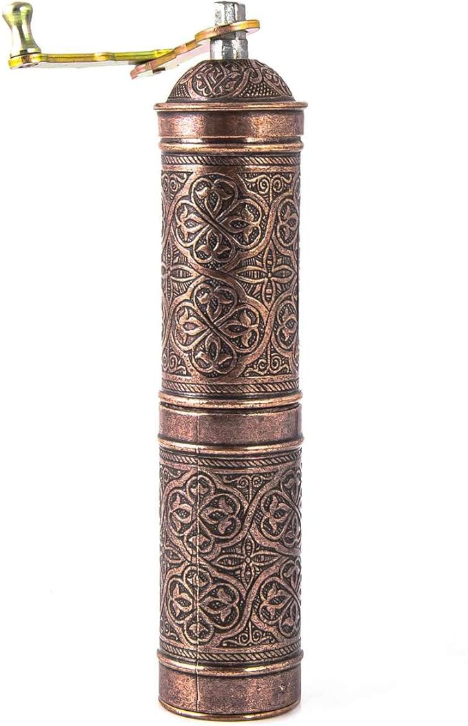 Generic Copper Coffee Mill, Traditional Style, Authentic Coffee Experience, Large Size
