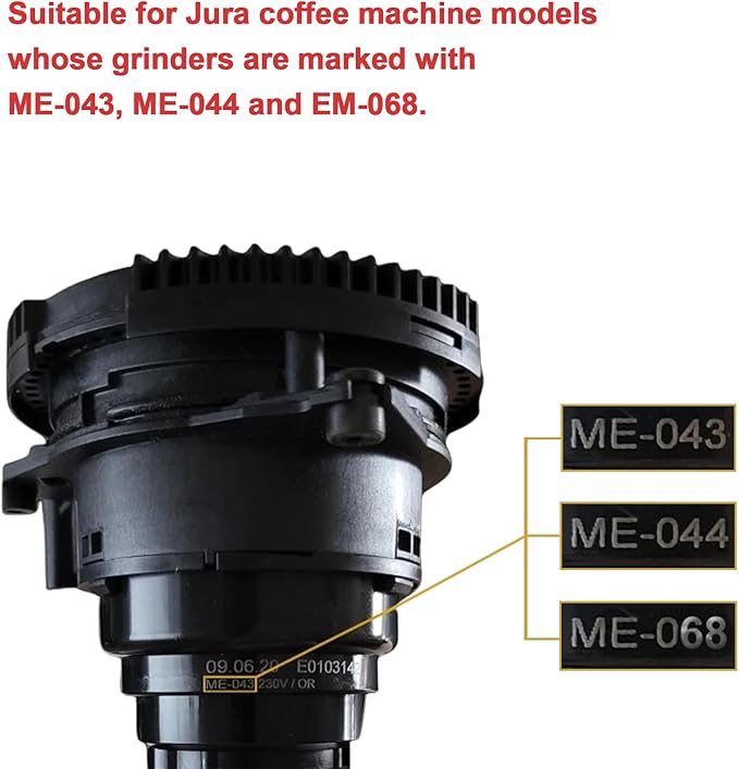 Conical Grinder Burr Set Replacement for JURA/E6/E8/E4/ENA4/ENA8 Coffee Machines-Aroma G2/G3 HS-Plus Grinders ME-043/ME-044/ME-068