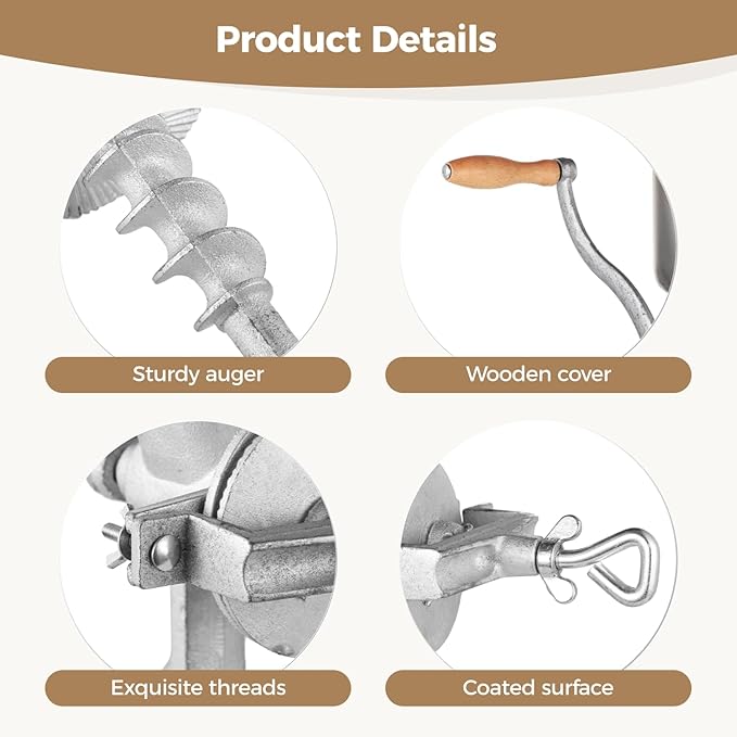 High Hopper Corn Grinder,Cast Iron Grain Grinder Manual Coffee Grinder,Mill-Heavy Duty Hand Grinder with Large Hopper for Barley Wheat Berries Coffee Chickpeas Pepper Dried Beans,Corn and Flours