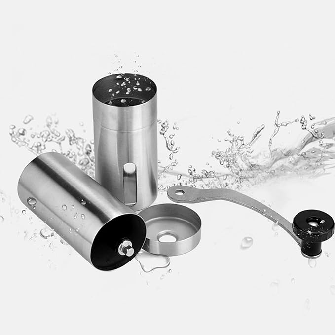 Manual Coffee Grinder Coarse/Fine Grind Stainless Steel Coffee Bean Grinder Ceramic Burr Portable Espresso/Drip Grind Travel & Home Use