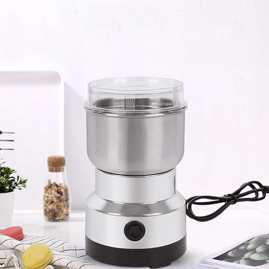 Stainless Steel Electric Coffee Grinder, Quiet Spice Grinder, One Touch Coffee Mill for Beans, Spices and More
