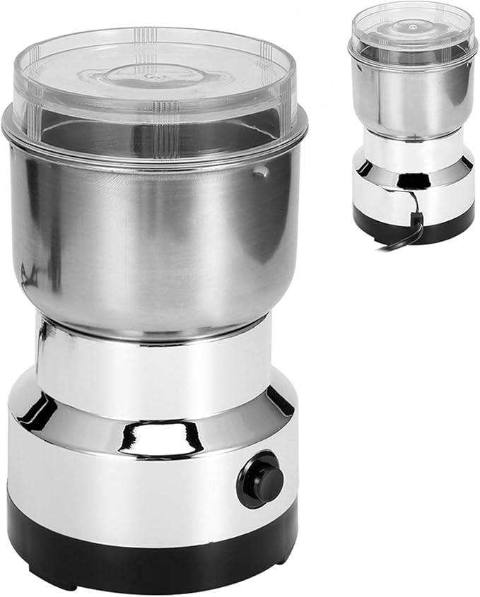 Fdit Coffee Grinder, Stainless Steel Grind Crusher, Electric Coffee Coffee Nut Grain Grinder for Coffee Beans, Kitchen s,Nuts(US)